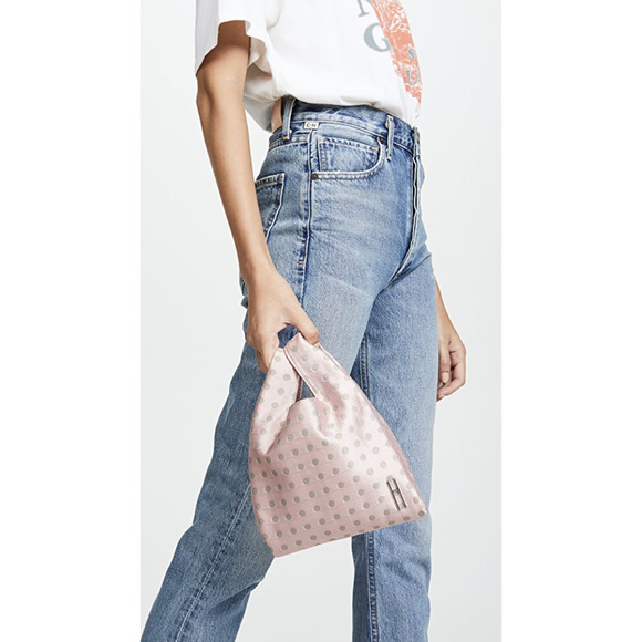 Hayward USA Pink Silk Polka Dot Mini Tote Bag NWOT - Picture 7 of 15